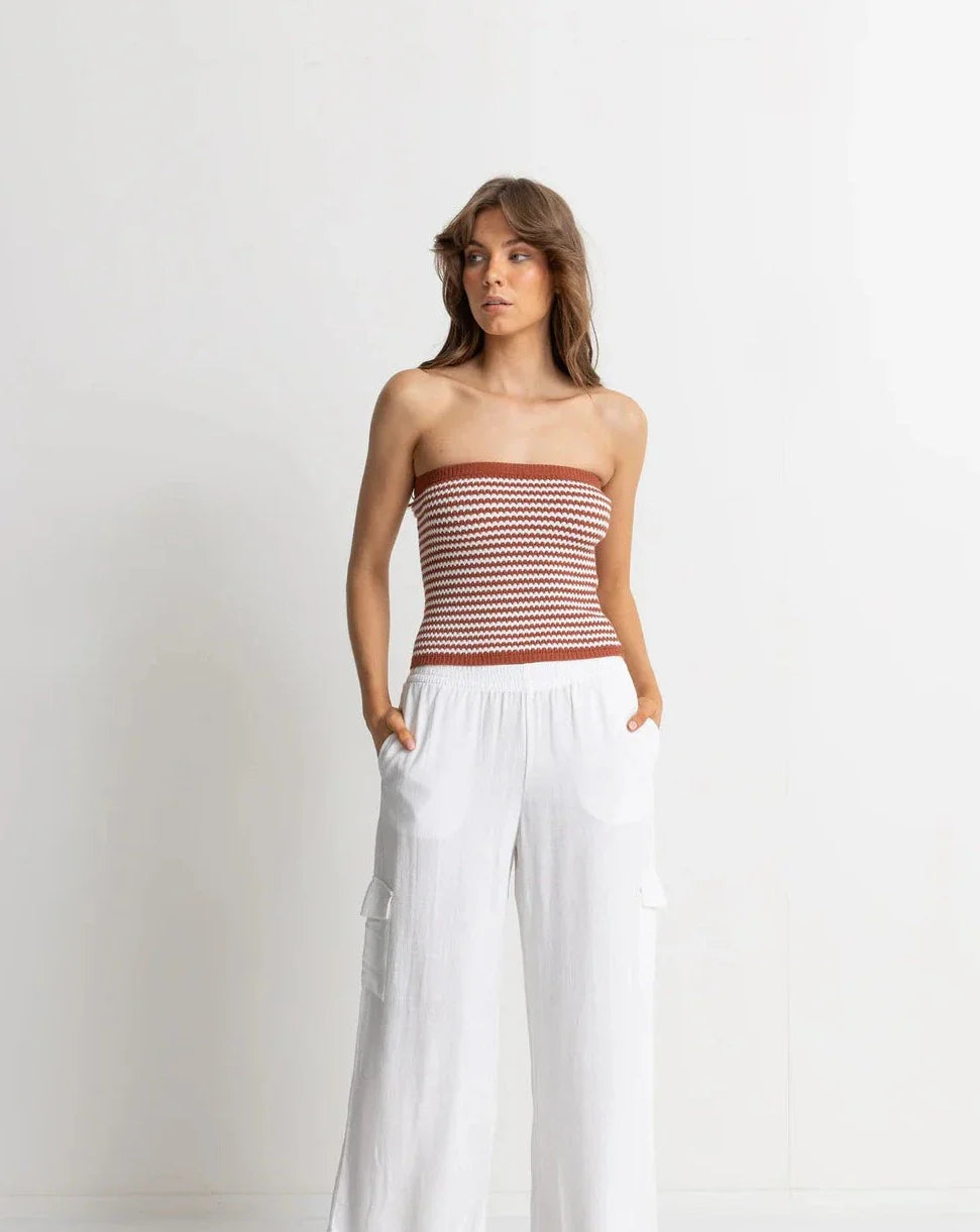 Spirit Strapless Knit Top in Spice