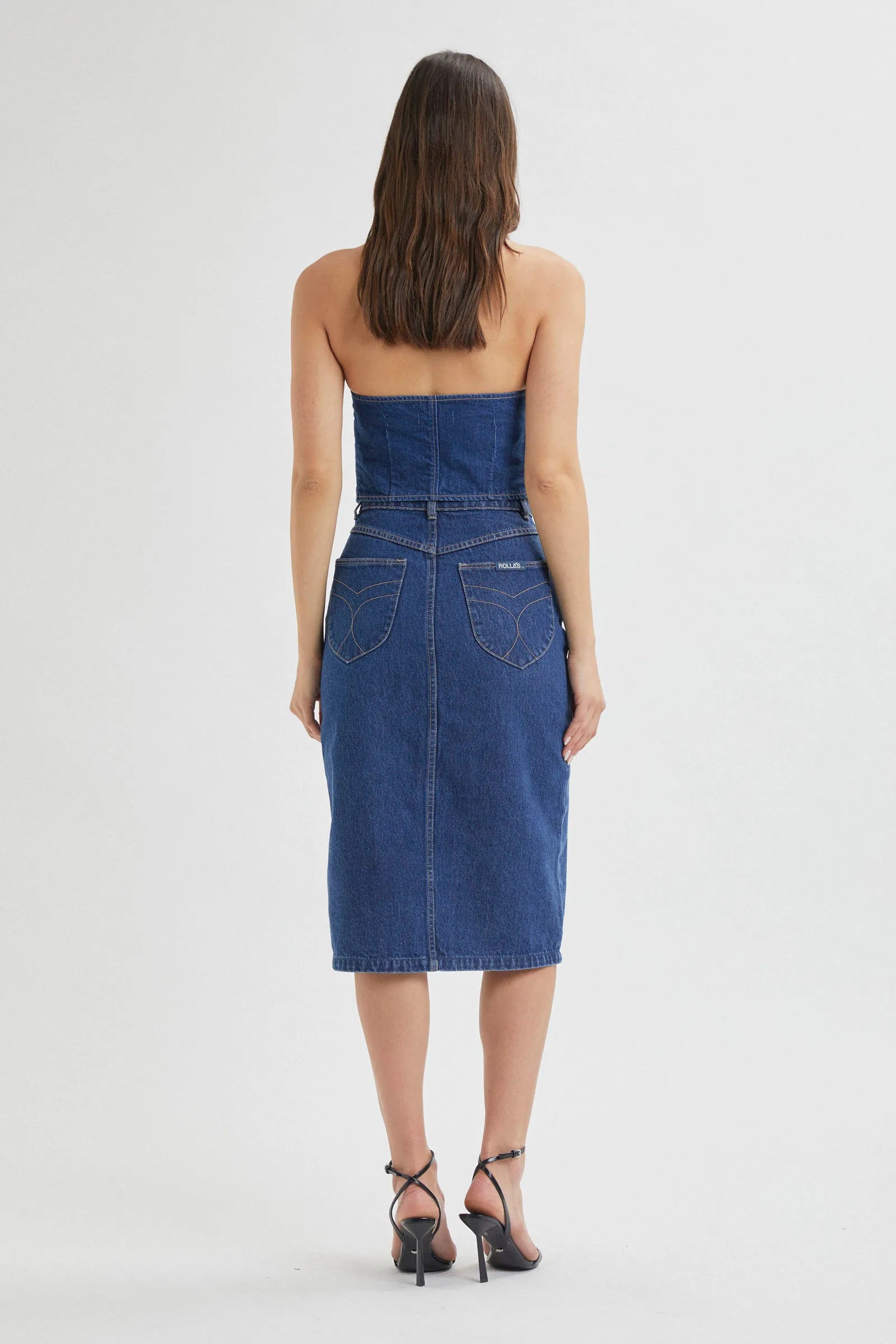 Melrose Skirt in Organic Blue