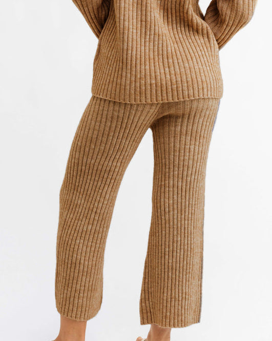 Mocha Daisy Knit Pants